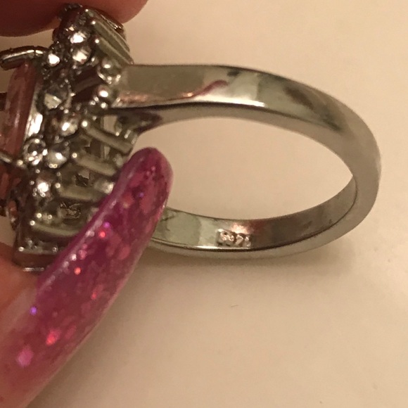 Sterling & Pink Sapphire Fashion Ring - Picture 9 of 9